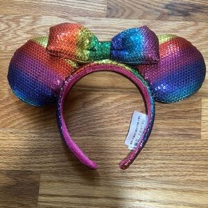 Rainbow Sequin Mouse Ears Headband